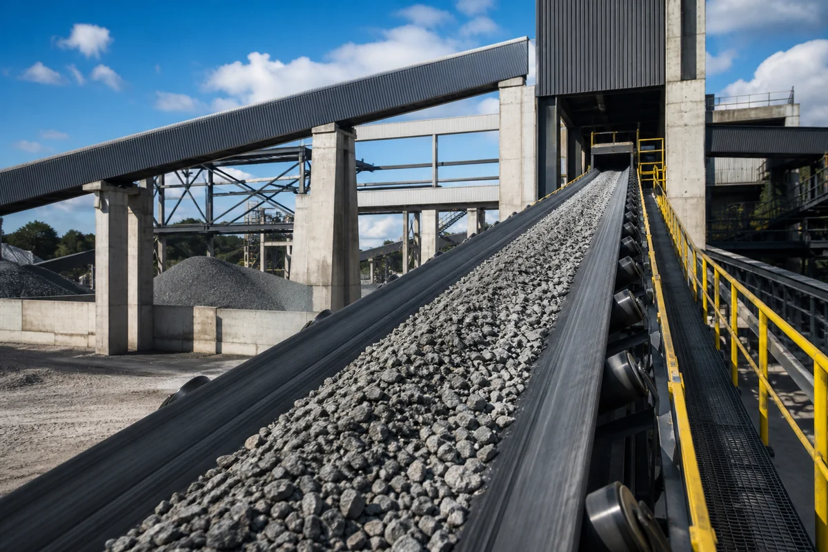 Aplicação de correias transportadoras em Construção civil